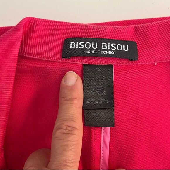 Bisou Bisou Womens Y2K Pink Blazer Size 12 Career Office Siren Legally Blond 90s - Picture 7 of 13